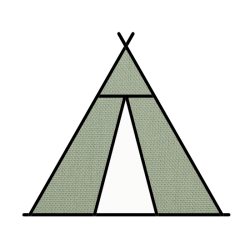 Tissu tipi - VERT SAUGE
