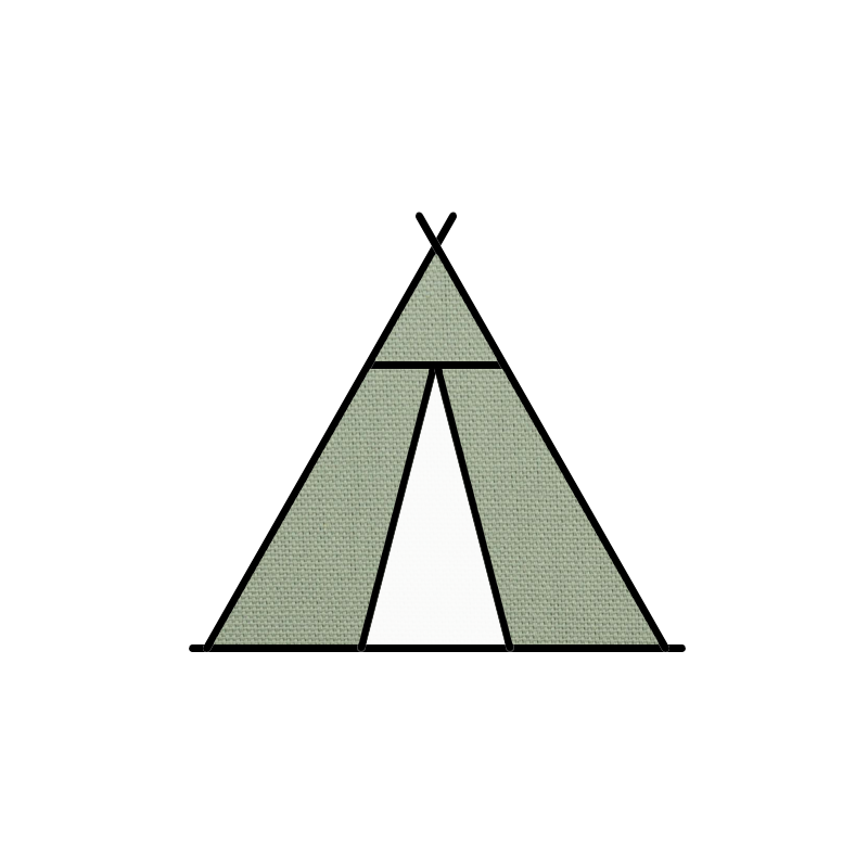 Tissu tipi - VERT SAUGE