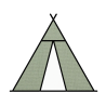 Tissu tipi - VERT SAUGE