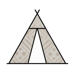 Tissu tipi - BEIGE ETHNIQUE