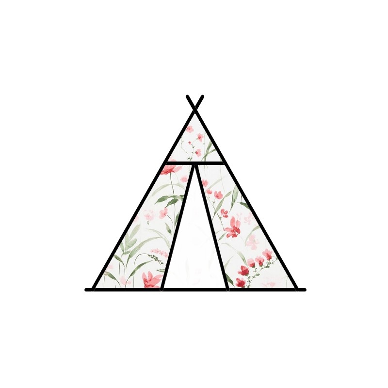 Tissu tipi - FLORAL ROSE